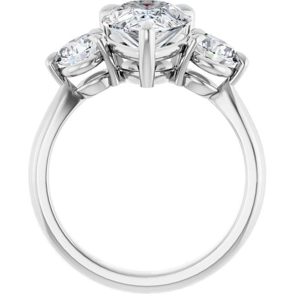 Three-Stone Engagement Ring Image 2 Von's Jewelry, Inc. Lima, OH