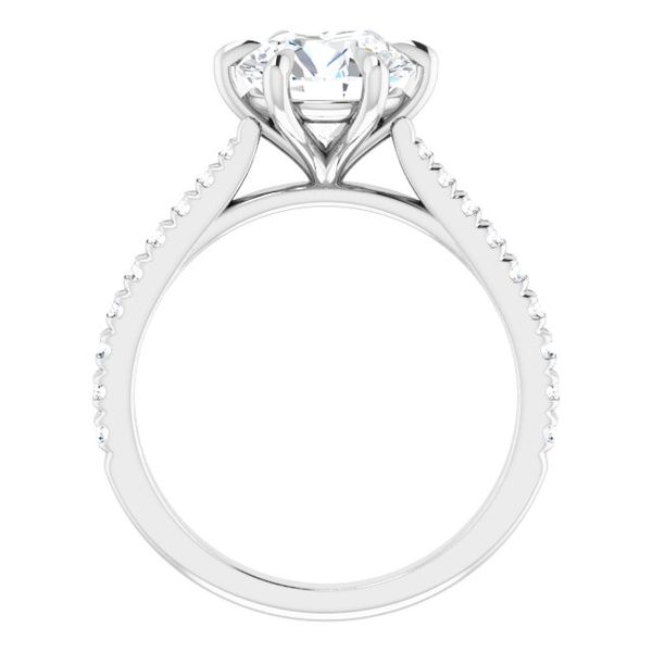 French-Set Engagement Ring Image 2 Vulcan's Forge LLC Kansas City, MO