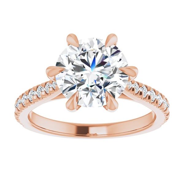 French-Set Engagement Ring Image 3 Vulcan's Forge LLC Kansas City, MO