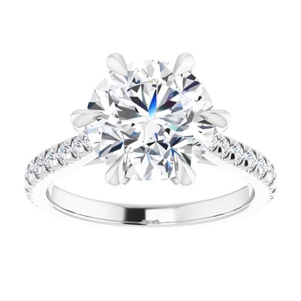 French-Set Engagement Ring Image 3 Jimmy Smith Jewelers Decatur, AL