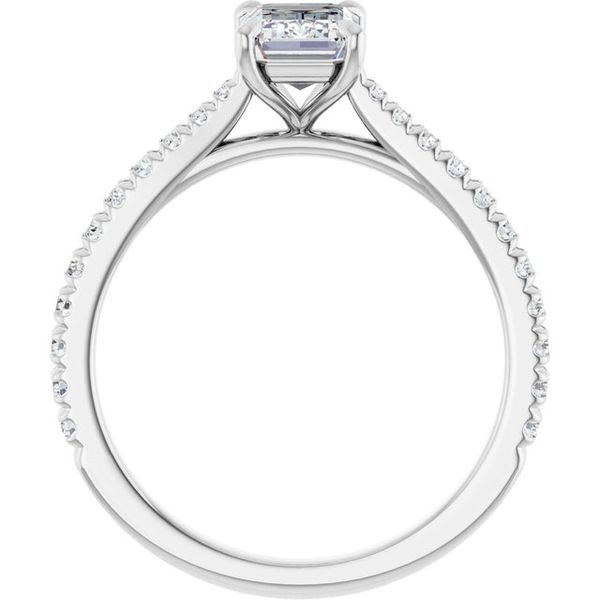 French-Set Engagement Ring Image 2 J. West Jewelers Round Rock, TX