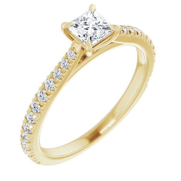 French-Set Engagement Ring Robison Jewelry Co. Fernandina Beach, FL