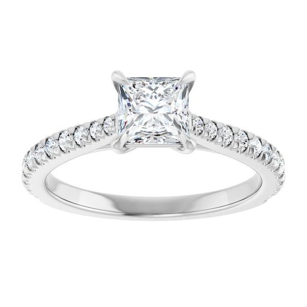 French-Set Engagement Ring Image 3 Robison Jewelry Co. Fernandina Beach, FL
