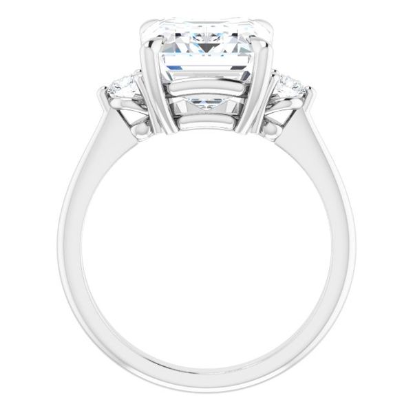Side Stone Engagement Ring Image 2 Vulcan's Forge LLC Kansas City, MO