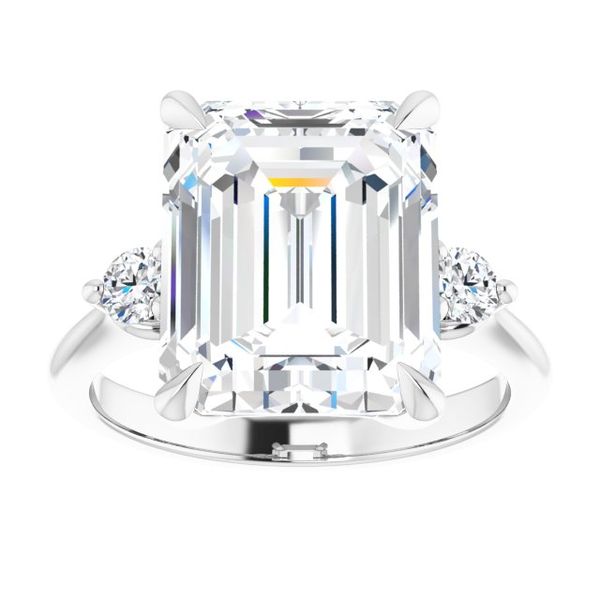 Side Stone Engagement Ring Image 3 Vulcan's Forge LLC Kansas City, MO