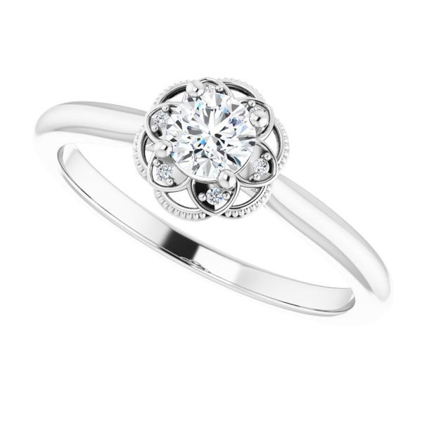 Halo-Style Engagement Ring Image 5 Von's Jewelry, Inc. Lima, OH
