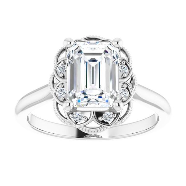 Halo-Style Engagement Ring Image 3 Michael Szwed Jewelers Longmeadow, MA