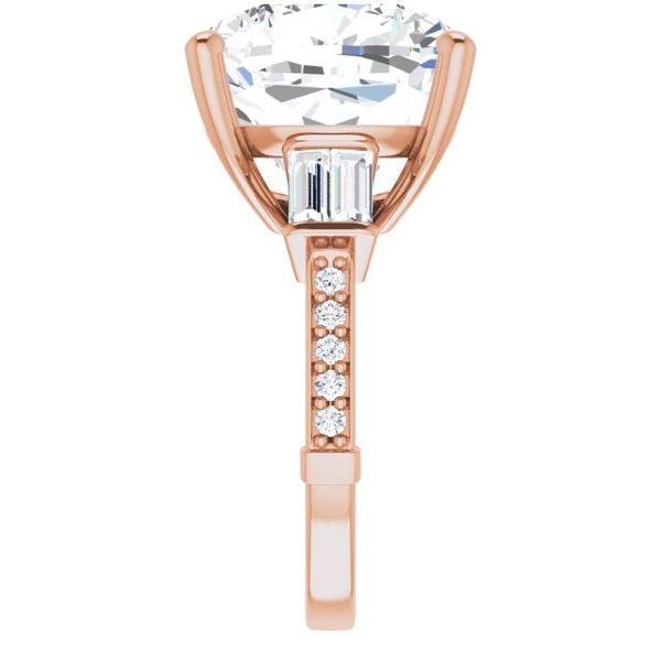 Baguette Accented Engagement Ring Image 4 George & Company Diamond Jewelers Dickson City, PA
