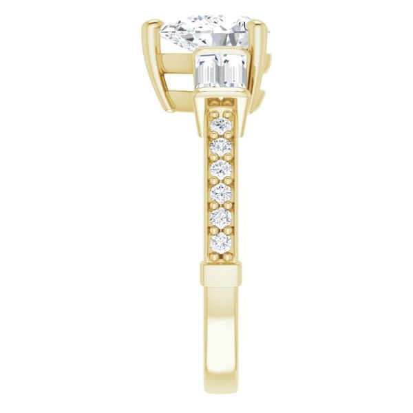 Baguette Accented Engagement Ring Image 4 George & Company Diamond Jewelers Dickson City, PA