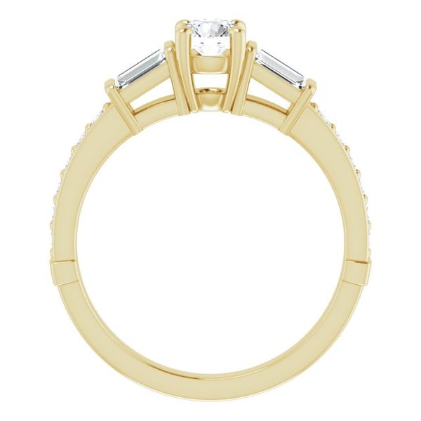 Baguette Accented Engagement Ring Image 2 Di'Amore Fine Jewelers Waco, TX