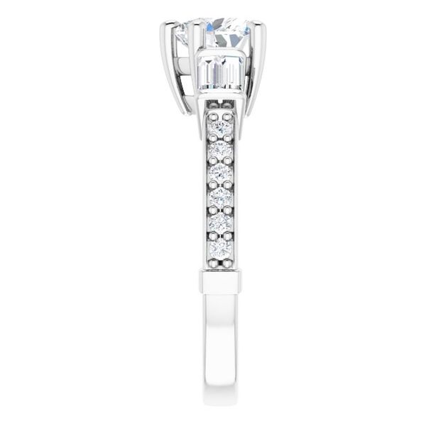 Baguette Accented Engagement Ring Image 4 Blue Water Jewelers Saint Augustine, FL