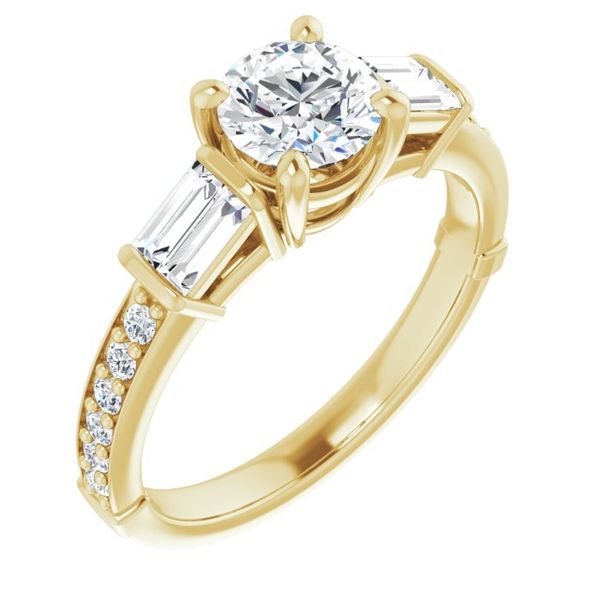 Baguette Accented Engagement Ring Ballard & Ballard Fountain Valley, CA