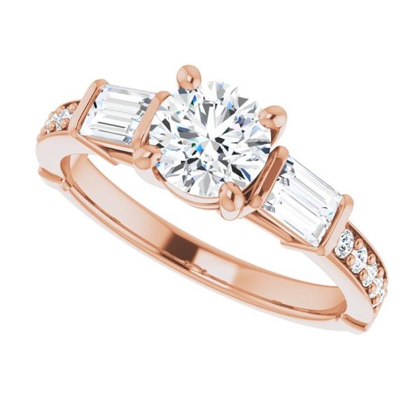 Baguette Accented Engagement Ring Image 5 Blue Water Jewelers Saint Augustine, FL