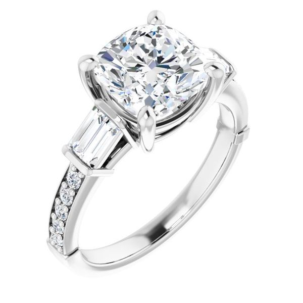 Baguette Accented Engagement Ring Enchanted Jewelry Plainfield, CT