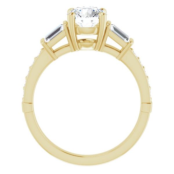 Baguette Accented Engagement Ring Image 2 Enchanted Jewelry Plainfield, CT