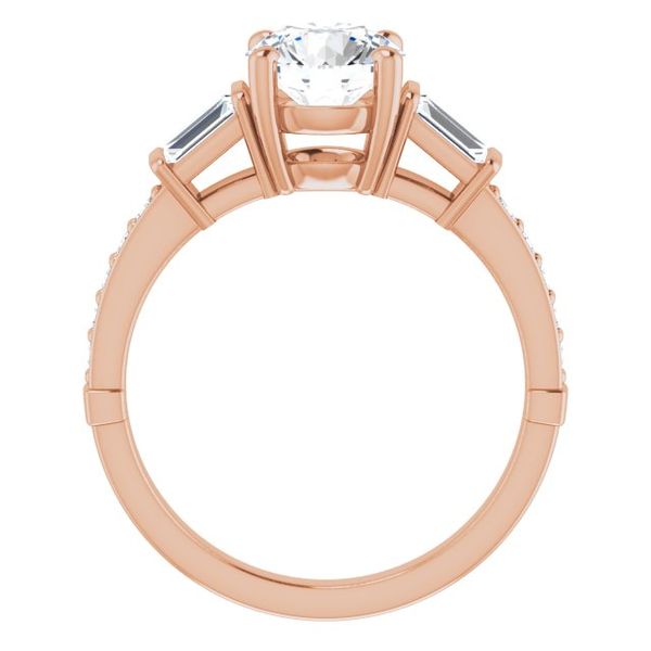 Baguette Accented Engagement Ring Image 2 Mark Jewellers La Crosse, WI