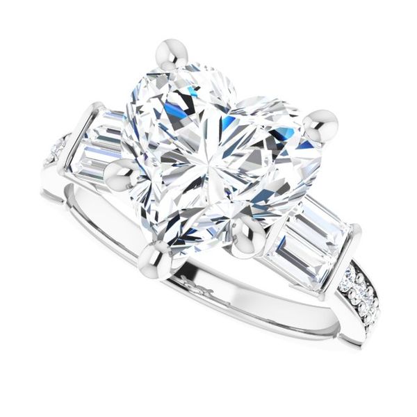Baguette Accented Engagement Ring Image 5 Blue Water Jewelers Saint Augustine, FL