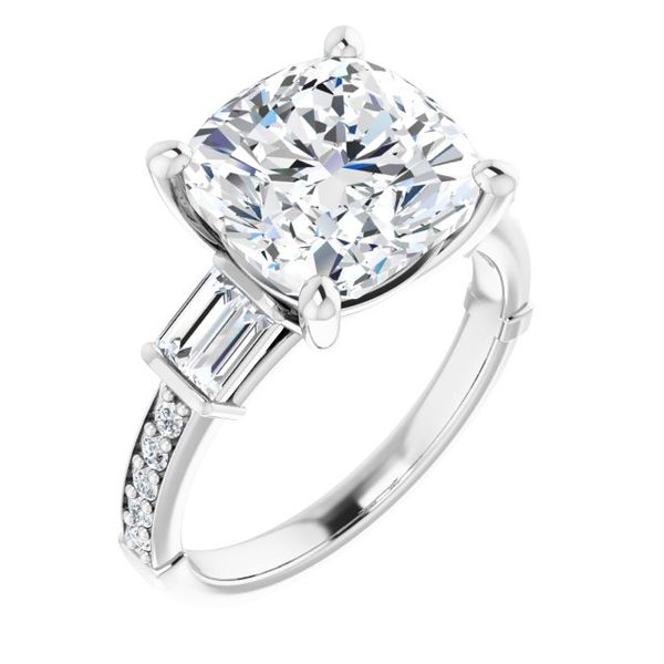 Baguette Accented Engagement Ring Trinity Jewelers  Pittsburgh, PA