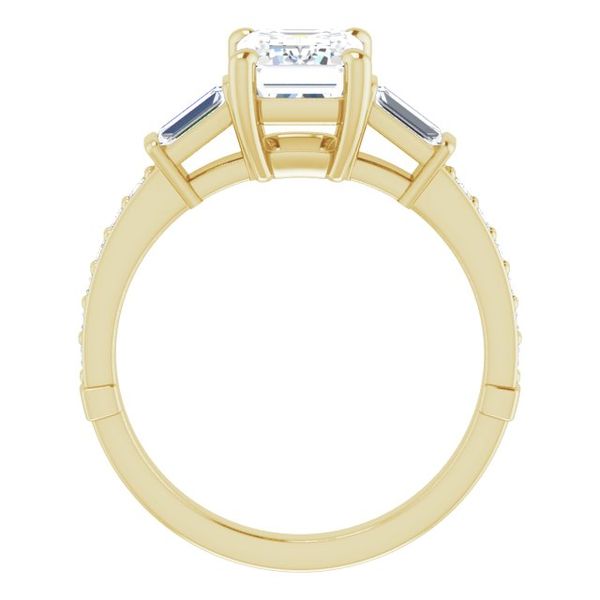 Baguette Accented Engagement Ring Image 2 MurDuff's, Inc. Florence, MA