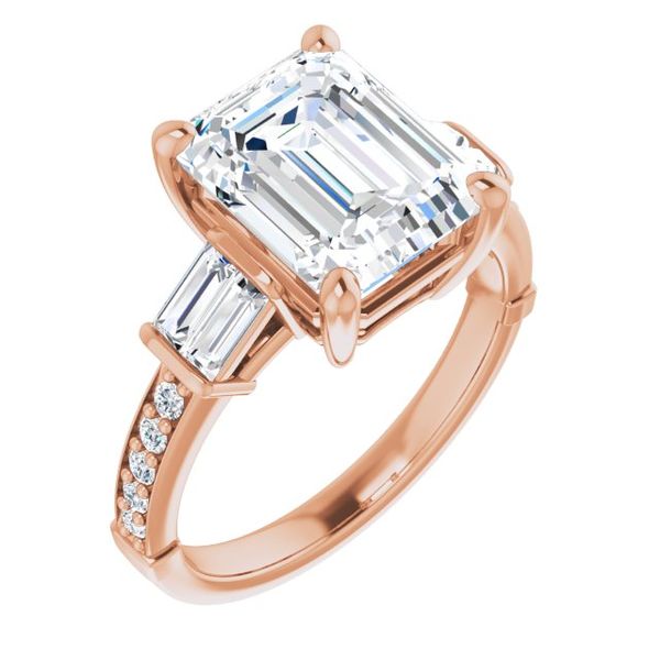 Baguette Accented Engagement Ring Swede's Jewelers East Windsor, CT