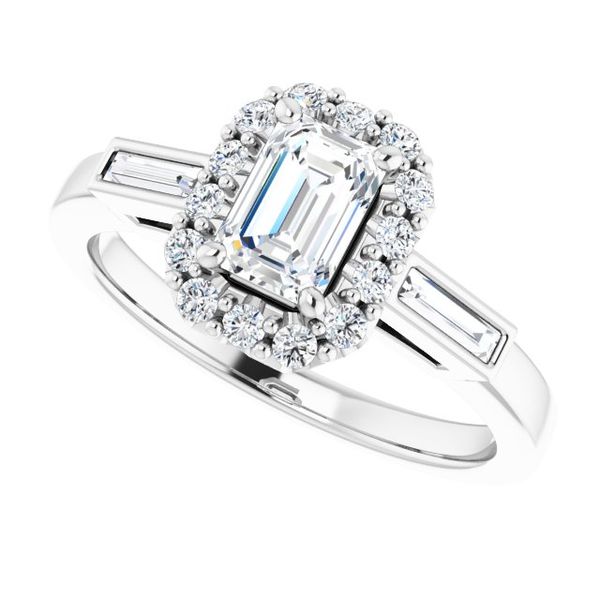Halo-Style Engagement Ring Image 5 MurDuff's, Inc. Florence, MA