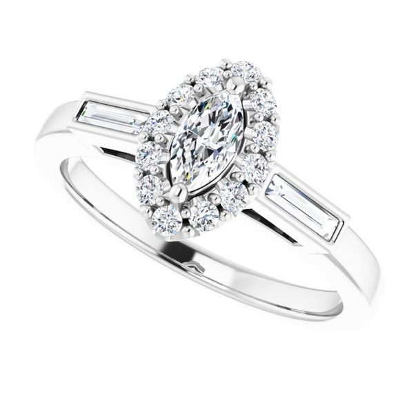Halo-Style Engagement Ring Image 5 Enchanted Jewelry Plainfield, CT