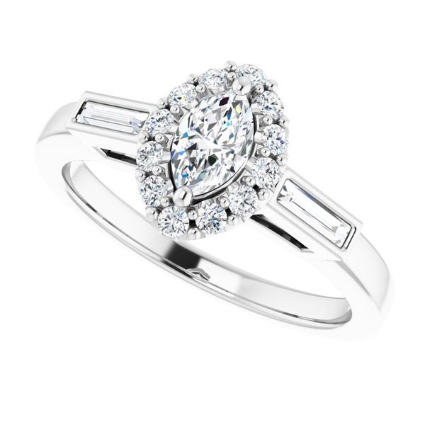 Halo-Style Engagement Ring Image 5 Enchanted Jewelry Plainfield, CT