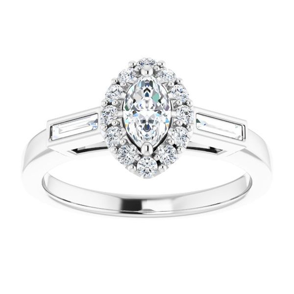 Halo-Style Engagement Ring Image 3 George & Company Diamond Jewelers Dickson City, PA