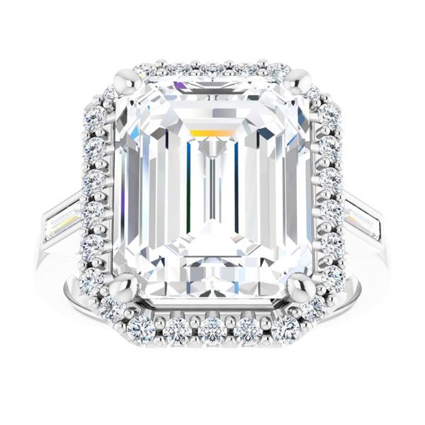 Halo-Style Engagement Ring Image 3 MurDuff's, Inc. Florence, MA