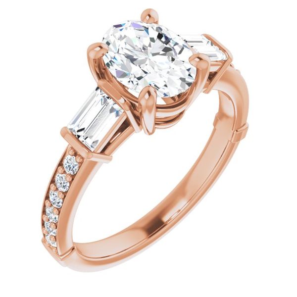 Baguette Accented Engagement Ring Paul Bensel Jewelers Yuma, AZ