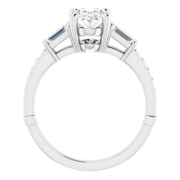 Baguette Accented Engagement Ring Image 2 Enchanted Jewelry Plainfield, CT