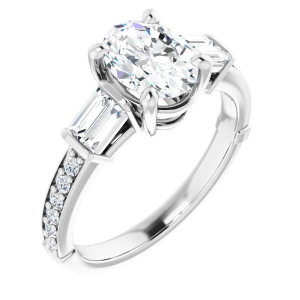 Baguette Accented Engagement Ring Enchanted Jewelry Plainfield, CT