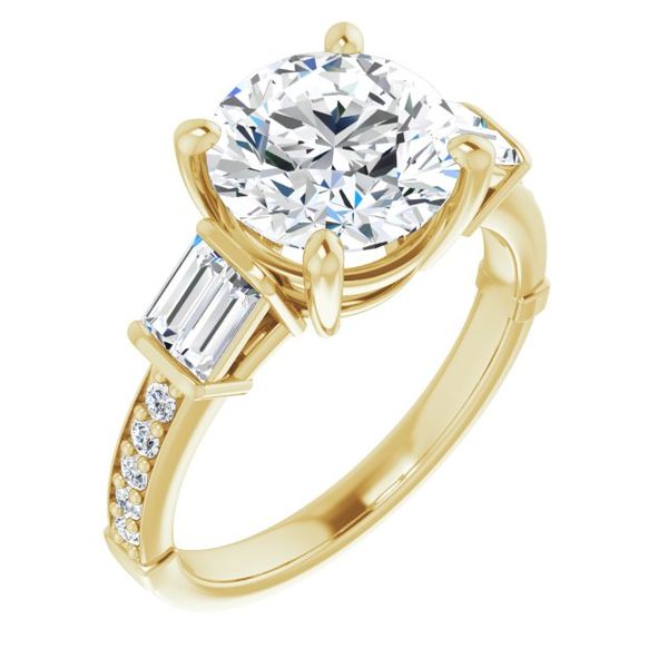 Baguette Accented Engagement Ring Mark Jewellers La Crosse, WI