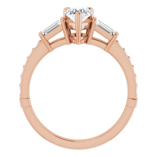 Baguette Accented Engagement Ring Image 2 Paul Bensel Jewelers Yuma, AZ