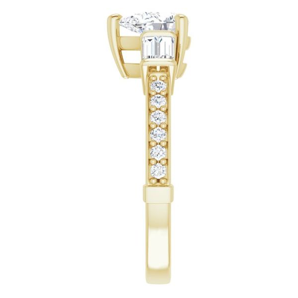 Baguette Accented Engagement Ring Image 4 Paul Bensel Jewelers Yuma, AZ