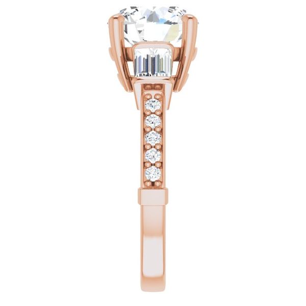 Baguette Accented Engagement Ring Image 4 Paul Bensel Jewelers Yuma, AZ