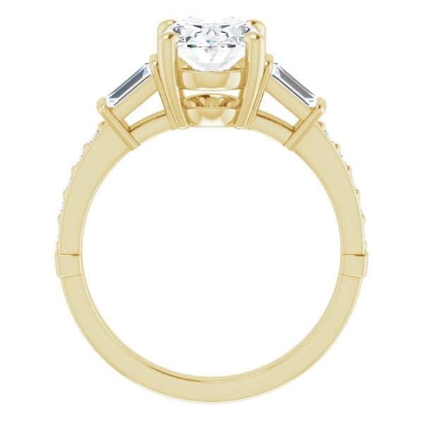 Baguette Accented Engagement Ring Image 2 Crown Jewelers Augusta, GA