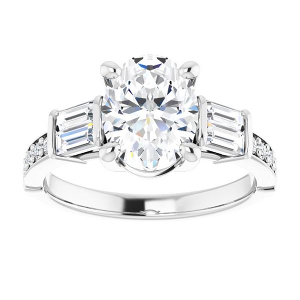 Baguette Accented Engagement Ring Image 3 Blue Water Jewelers Saint Augustine, FL