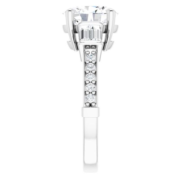 Baguette Accented Engagement Ring Image 4 Crown Jewelers Augusta, GA