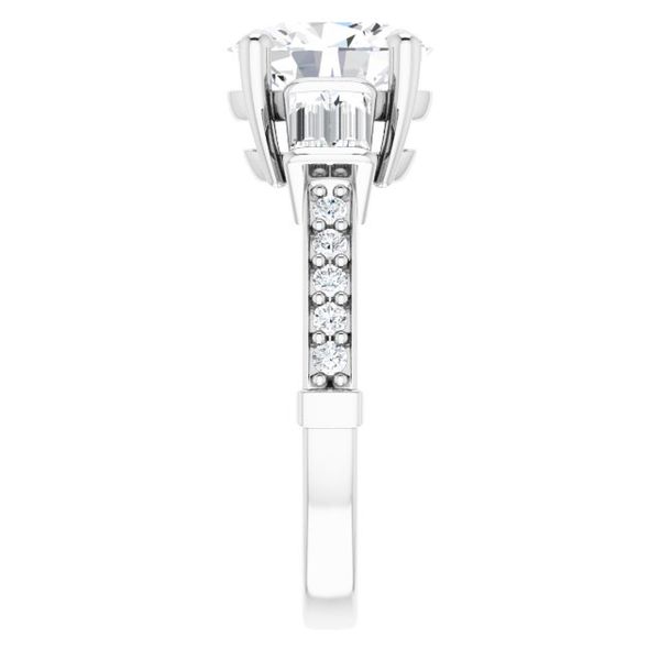 Baguette Accented Engagement Ring Image 4 Purple Creek Holly Springs, NC