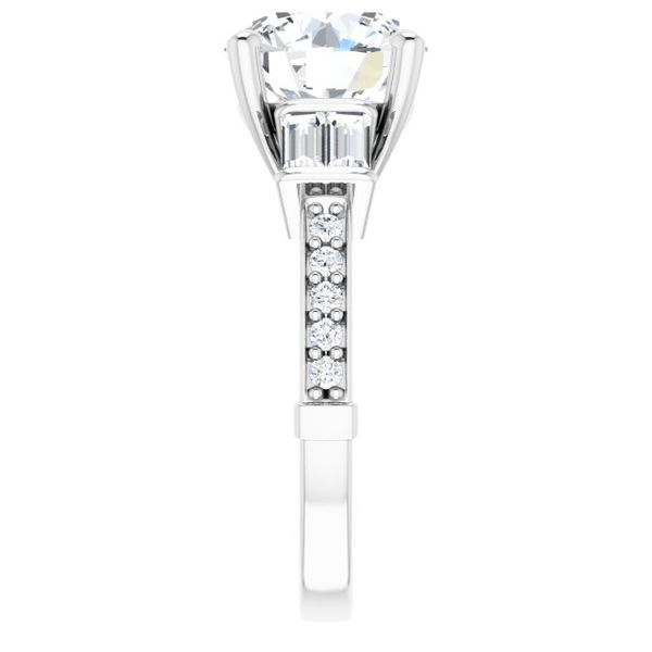Baguette Accented Engagement Ring Image 4 Mark Jewellers La Crosse, WI