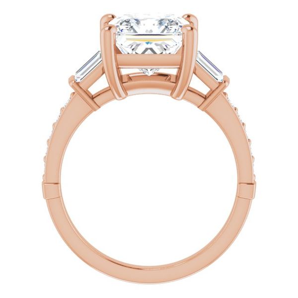 Baguette Accented Engagement Ring Image 2 Mark Jewellers La Crosse, WI