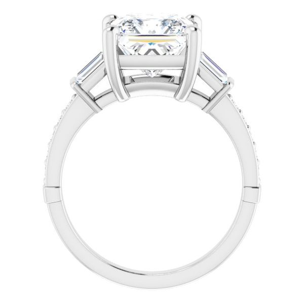 Baguette Accented Engagement Ring Image 2 George & Company Diamond Jewelers Dickson City, PA