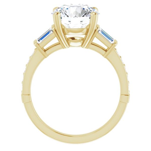 Baguette Accented Engagement Ring Image 2 Swede's Jewelers East Windsor, CT