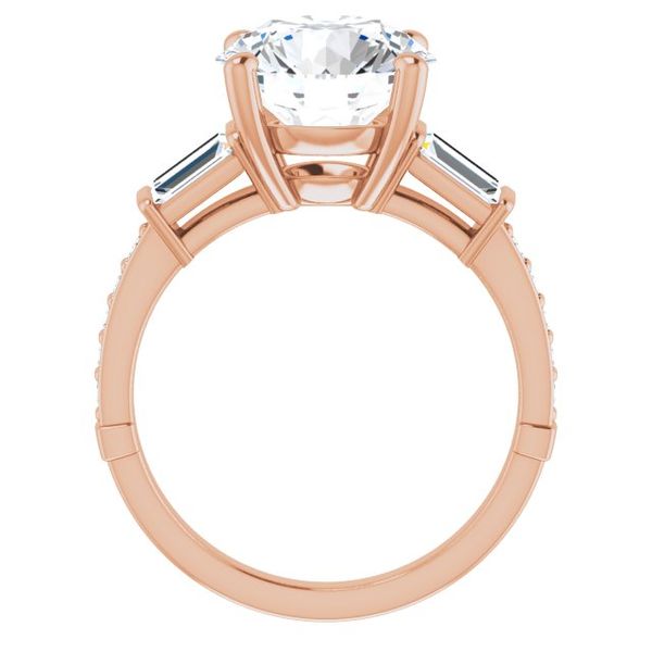 Baguette Accented Engagement Ring Image 2 Corinth Jewelers Corinth, MS
