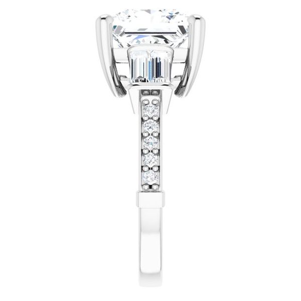 Baguette Accented Engagement Ring Image 4 Corinth Jewelers Corinth, MS