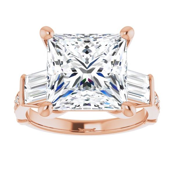 Baguette Accented Engagement Ring Image 3 Blue Water Jewelers Saint Augustine, FL