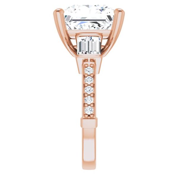 Baguette Accented Engagement Ring Image 4 Mark Jewellers La Crosse, WI
