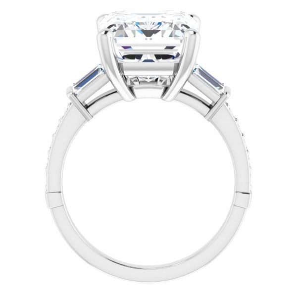 Baguette Accented Engagement Ring Image 2 Corinth Jewelers Corinth, MS