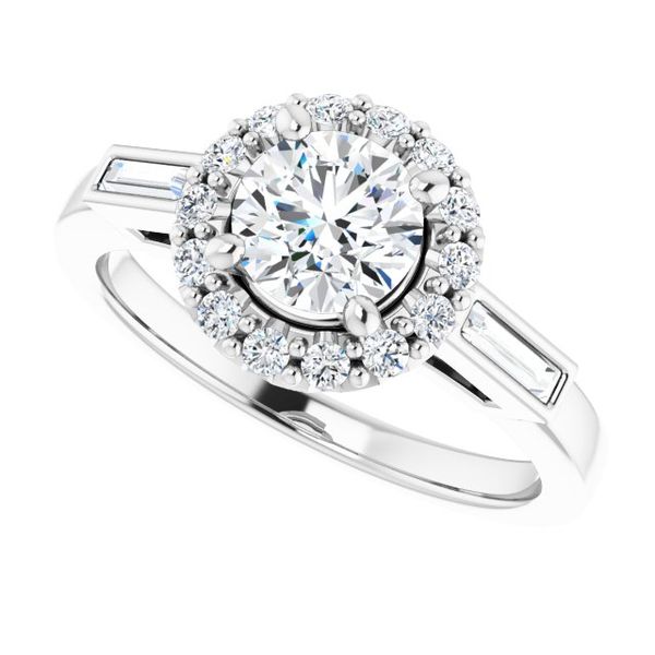 Halo-Style Engagement Ring Image 5 Erica DelGardo Jewelry Designs Houston, TX